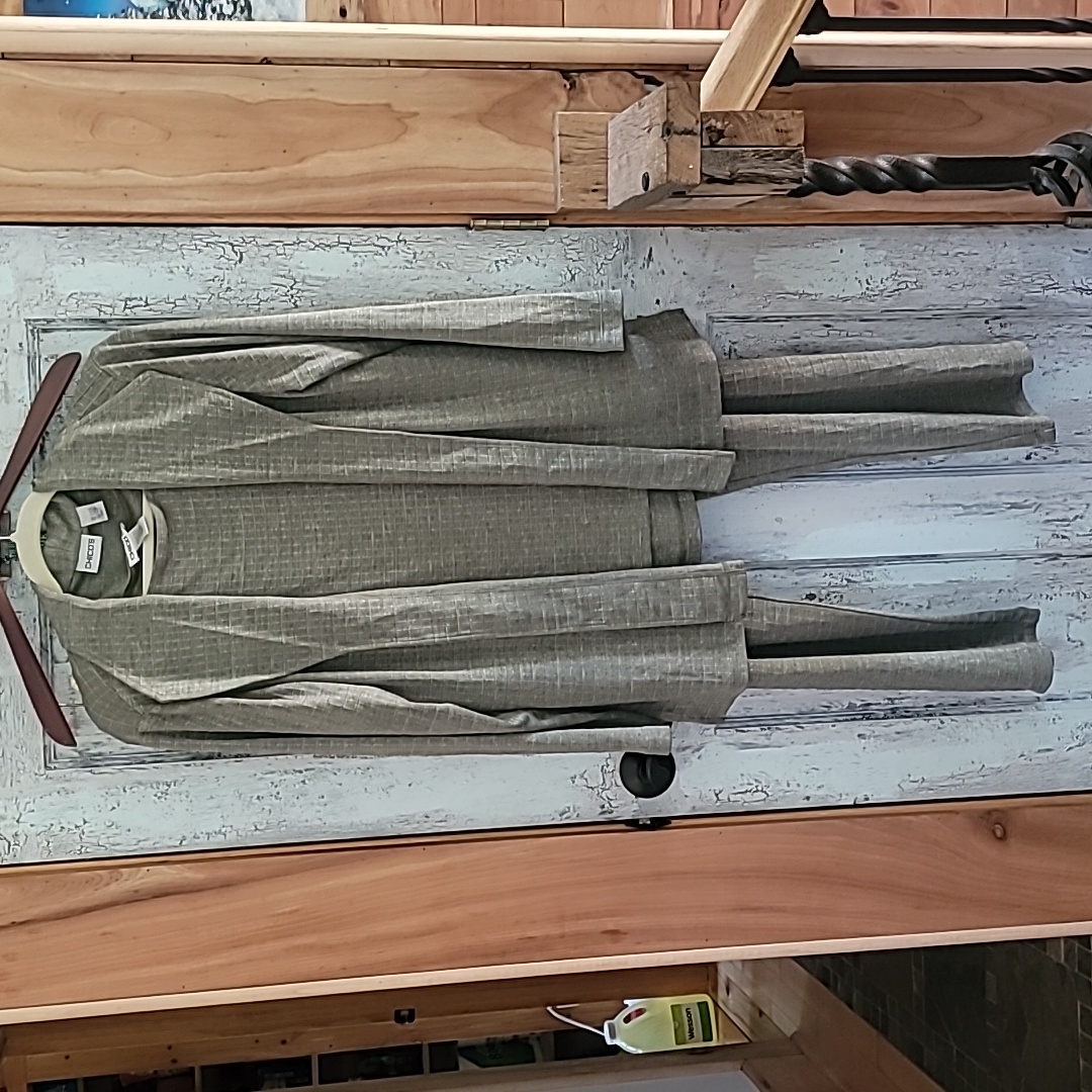 3pc Chico's Travelers Olive Green Pantsuit Nwt